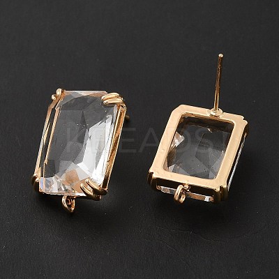 K9 Glass Stud Earring Findings KK-E071-26KCG-02-1