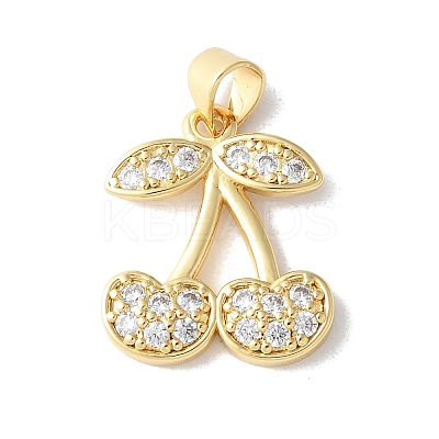 Brass Micro Pave Cubic Zirconia Pendants KK-A252-34G-02-1