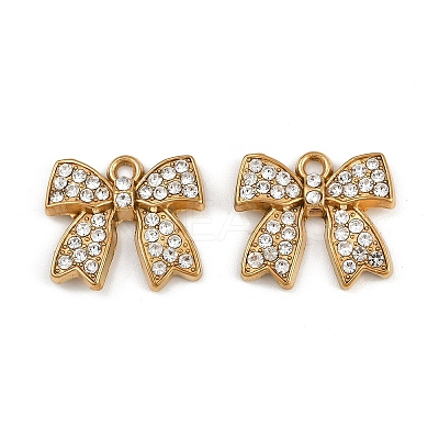 304 Stainless Steel Rhinestone Pendants STAS-Z154-02G-1
