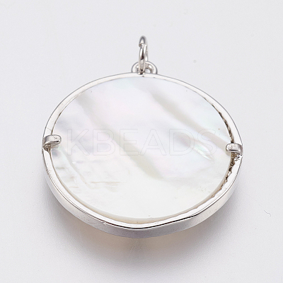Brass Micro Pave Cubic Zirconia Pendants ZIRC-F083-005P-RS-1