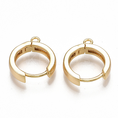 Brass Huggie Hoop Earring Findings LS-X-KK-S350-069G-1