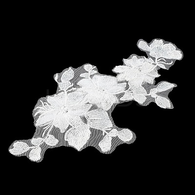 3D Flower Polyester Embroidery Sew on Appliques DIY-WH20010-35A-02-1