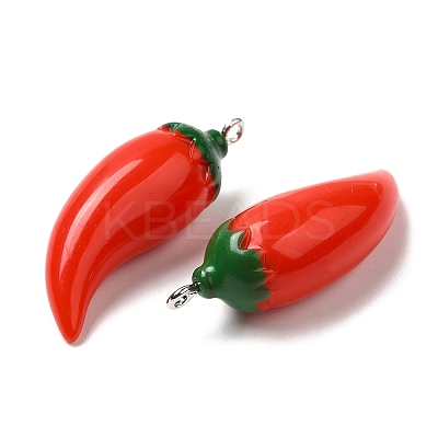 Opaque Resin Imitation Vegetables Pendants CRES-Z003-04B-1