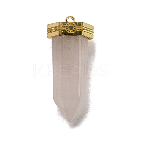 Natural Rose Quartz Pointed Pendants LS-STAS-K273-03G-01-1