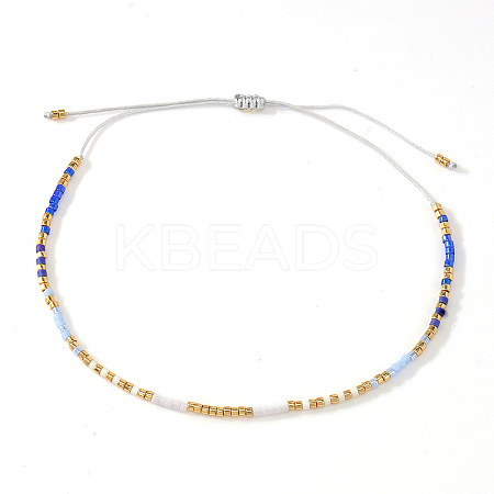 Adjustable Glass Seed Bead Braided Bead Bracelets for Women MX1312-4-1