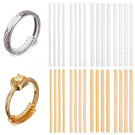 32Pcs 8 Styles Plastic Ring Adjusting Spiral Coil FIND-DC0007-63-1