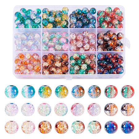 12 Colors Crackle Glass Beads CCG-TA0002-05A-1