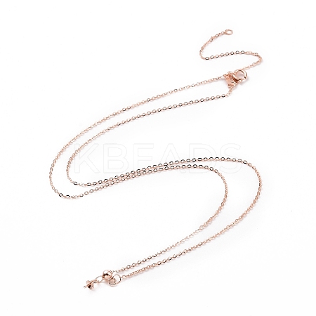 925 Sterling Silver Cable Chains Necklace Making STER-I021-06RG-1