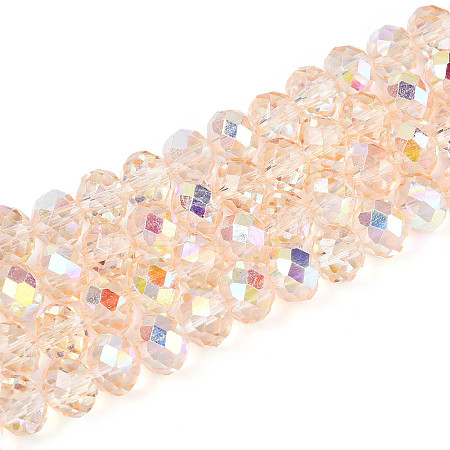 Transparent Glass Beads Strands EGLA-N016-8mm-07-1