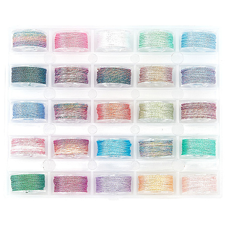 25 Rolls 25 Colors Polyester Cord OCOR-WH0047-52-1