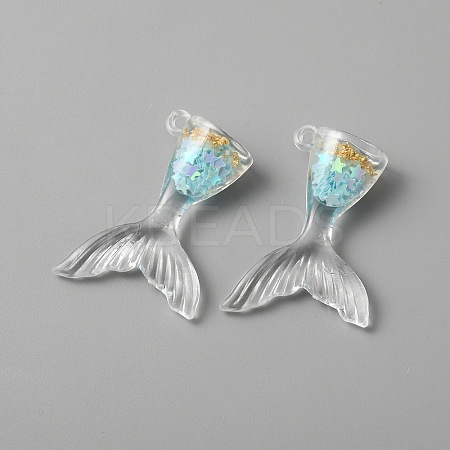 Luminous Transparent Resin Pendants RESI-TAC0009-46D-1