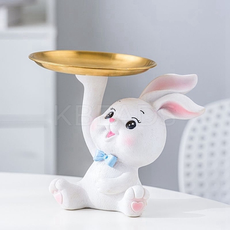 Easter Resin Rabbit Tray Display Decoration PW-WG95813-01-1