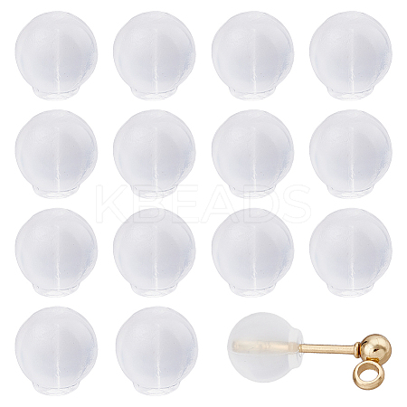 SUPERFINDINGS 120Pcs Plastic Full-covered Ear Nuts FIND-FH0007-98-1