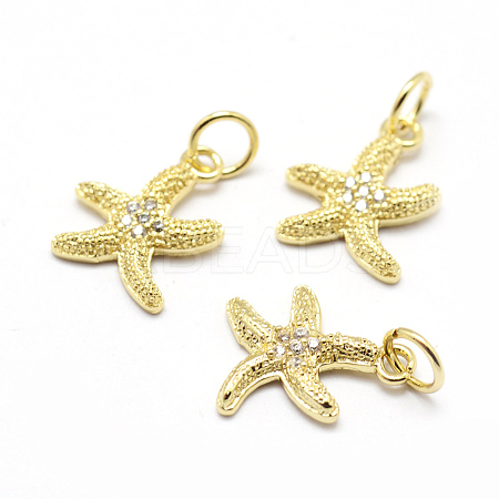 Brass Micro Pave Grade AAA Cubic Zirconia Pendants ZIRC-P072-05G-NR-1
