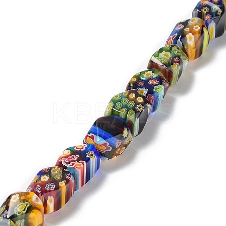 Handmade Millefiori Glass Bead Strands LAMP-G099-10-01A-1