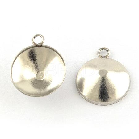 Tarnish Resistant 201 Stainless Steel Charms Pointed Back Rhinestone Settings STAS-S046-17-1