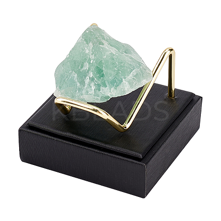 Square PU Leather Mineral Crystal Display Stands AJEW-WH0342-65A-1