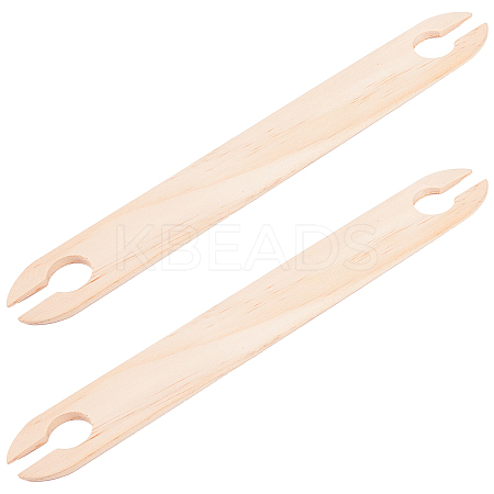 Wood Knitting Looms Shuttles TOOL-WH0136-44-1