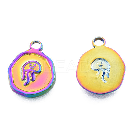 Ion Plating(IP) 201 Stainless Steel Pendants STAS-N098-244M-1