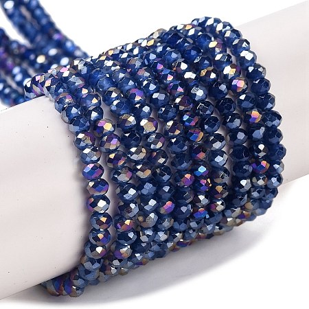 Baking Electroplate Glass Beads Strands DGLA-A039-J4mm-B04-1