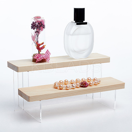 2-Tier Transparent Acrylic Model Toy Assembled Holder ODIS-WH0329-65B-1