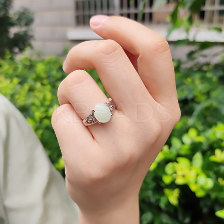 Synthetic Luminous Stone Oval Finger Ring LS-LUMI-PW0001-116-1