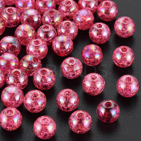 Transparent Crackle Acrylic Beads MACR-S373-66-L02-1
