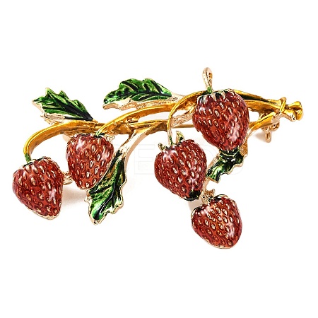 KC Gold Plated Alloy Fruit Brooches X-JEWB-L017-02KCG-03-1