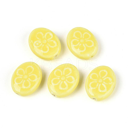 Handmade Porcelain Ceramic Beads PORC-T134-21B-1