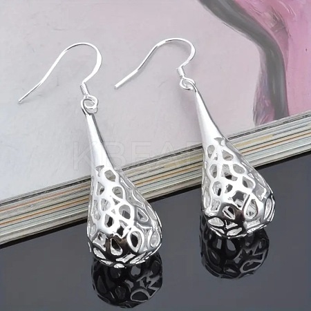 Hollow Teardrop Alloy Dangle Earrings FS-WGBABE9-01-1