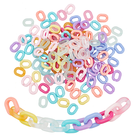 SUPERFINDINGS 360Pcs 12 Style  Acrylic Linking Rings FIND-FH0003-75-1