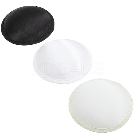 3Pcs 3 Colors Satin Imitation Linen Fascinator Hat Base for Millinery AJEW-GF0010-82-1