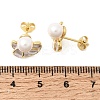 Brass Enamel Stud Earrings KK-CBAB173-02E-G-5