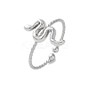 304 Stainless Steel Cuff Rings for Women RJEW-B118-01P-4