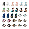 28Pcs 14 Styles Opaque Acrylic Pendants SACR-TA0001-11-2