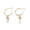 Natural Pearl Ear Studs EJEW-P256-50G-1