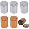 12Pcs 2 Colors Tinplate Tea Sealed Storage Box with Lid CON-CP0001-008-1