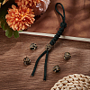 2Pcs 2 Styles Outdoor EDC Tool Brass Parachute Rope European Beads KK-NB0003-61-4