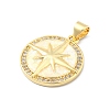 Brass Micro Pave Clear Cubic Zirconia Pendants KK-A221-09G-2