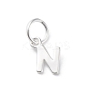 925 Sterling Silver Letter Charms STER-C012-01S-N-1