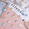 24Pcs 8 Styles Alloy Enamel Pendant Cute Print Cat Head Pendant DIY Necklace Bracelet Pendant Earring Accessories JX584A-3