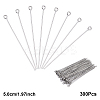 300Pcs 304 Stainless Steel Eye Pins STAS-YW0003-12C-1