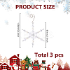 Christmas Snowflake Glass Pendant Decoration HJEW-GO00060-2