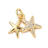 Brass Micro Pave Cubic Zirconia Pendants KK-D426-25D-G-1