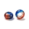 Two Tone Transparent Crackle Acrylic European Beads TACR-P009-B01-10-2