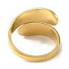 Ion Plating(IP) 304 Stainless Steel Open Cuff Ring for Women RJEW-F166-14G-01-3