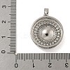 Brass Micro Pave Clear Cubic Zirconia Pendants KK-N254-118P-02-3
