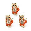 Fox Enamel Pin with Rhinestone JEWB-I019-14G-2