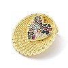 Brass Micro Pave Cubic Zirconia Pendants KK-S510-38G-01-2