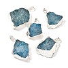 Raw Rough Natural Dyed Quartz Crystal Pendants G-G895-05S-05-1